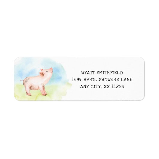 Niedliche Rücksendeadresse von Schweinen, Barnyard (Vorne)