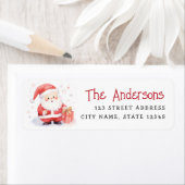 Niedliche Rücksendeadresse zur Santa Aquarellbilde (Insitu)