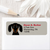 Niedliche Rücksendeadressen-Aufkleber der Dackel B (Insitu)