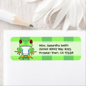 Niedliche Rücksendeadressen-Aufkleber für Froschfr (Insitu)