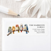 Niedliche Rücksendeadressen-Aufkleber von Vögeln (Insitu)