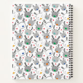 Niedliche Rudolph-Köpfe mit kleinen Sternen Notizblock (Rückseite)