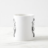 Niedliche runde Cartoon-Kuh mit rosa Nase Kaffeetasse (Mittel)