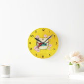 Niedliche runde Maneki Neko Katze Wanduhr (Zuhause)