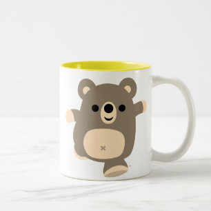 Niedliche Running Cartoon Bear Tasse