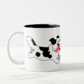 Niedliche Running Cartoon Border Collie Tasse (Links)