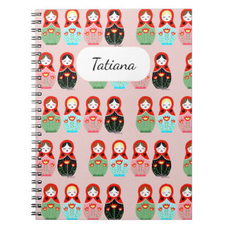 Niedliche Russische Puppen Matryoshka Puppen Indiv Notizblock