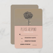 Niedliche rustikale Baum und Maurerkirsche Hochzei RSVP Karte (Vorne/Hinten)