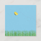 Niedliche rustikale Blue Stork Baby Dusche Begleitkarte (Rückseite)