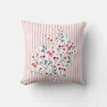 Niedliche rustikale Blume Osterkaninchen Rosa Stre