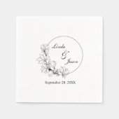 Niedliche Rustikale Blumenzeremonie Personalisiert Serviette (Vorderseite)