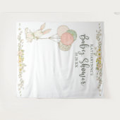 Niedliche rustikale Blütendusche Hintergrund Wandteppich (Vorderseite (Horizontal))