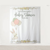 Niedliche rustikale Blütendusche Hintergrund Wandteppich (Vorderseite)