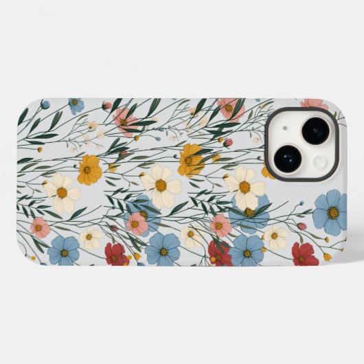 Niedliche rustikale Boho farbenfrohe Wildblume Case-Mate iPhone Hülle (Rückseite (Horizontal))