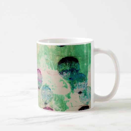 Niedliche, rustikale, digitale Rundpinselstriche Kaffeetasse (Rechts)