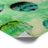 Niedliche, rustikale, digitale Rundpinselstriche Poster (Ecke)