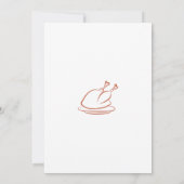 Niedliche rustikale Erntedank Dinner Pumpkin Blätt Einladung (Rückseite)