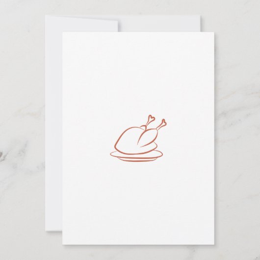 Niedliche rustikale Erntedank Dinner Pumpkin Blätt Einladung (Rückseite)