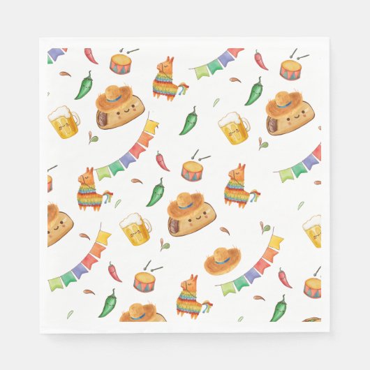 Niedliche Rustikale Fiesta Taco Bout Kinderdusche Serviette (Vorderseite)
