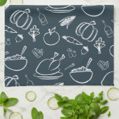 Niedliche Rustikale Herbsternte Erntedank Geschirrtuch (Gefaltet)