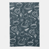 Niedliche Rustikale Herbsternte Erntedank Geschirrtuch (Vertikal)