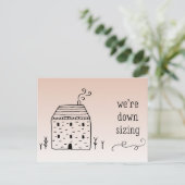 Niedliche rustikale Hütte - Verringerung der Adres Ankündigungspostkarte (Stehend Vorderseite)