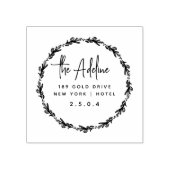 Niedliche rustikale Laurel Foliage Zirkuläre Rücks Gummistempel (Prägung)