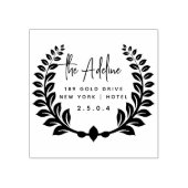 Niedliche rustikale Laurel Foliage Zirkuläre Rücks Gummistempel (Prägung)