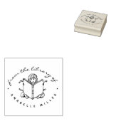 Niedliche rustikale Lesedokumente für Kinderbiblio Gummistempel (Stempel)