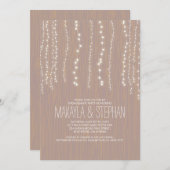 Niedliche rustikale Leuchtenfamilie Einladung (Vorne/Hinten)