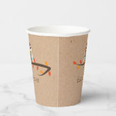 Niedliche Rustikale Owls Babydusche Pappbecher (Rechts)