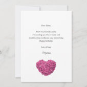 Niedliche rustikale Rosa Bläsertafel Geburtstagska Karte (Rückseite)