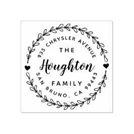 Niedliche rustikale Schreibadresse Gummistempel