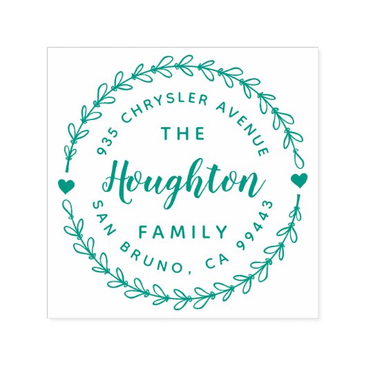 Niedliche rustikale Schreibadresse Permastempel (Design)