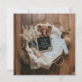 Niedliche rustikale Schwangerschaftsankündigung Feiertagskarte (Vorderseite)