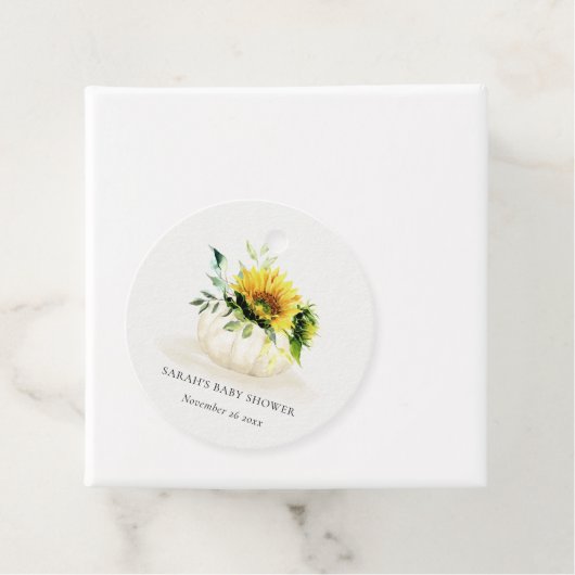 Niedliche rustikale Sonnenblumendusche Geschenkanhänger (Beispiel)