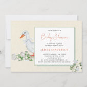 Niedliche rustikale Vintage Bauerndusche Einladung (Vorderseite)