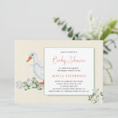 Niedliche rustikale Vintage Bauerndusche Einladung (Stehend Vorderseite)