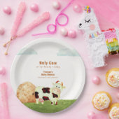 Niedliche rustikale Wasserfarbe Kinderdusche Pappteller (Party)