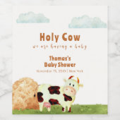 Niedliche rustikale Wasserfarbe Kinderdusche Weinetikett (Einzelnes Label)