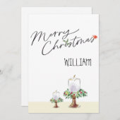 Niedliche, rustikale Weihnachtskarte Feiertagskarte (Vorne/Hinten)