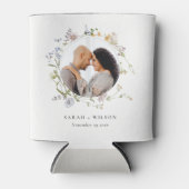 Niedliche Rustikale Wiesenblumenzeremonie Foto Hoc Dosenkühler (Vorderseite)