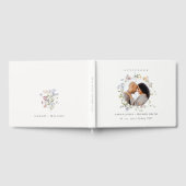 Niedliche Rustikale Wiesenblumenzeremonie Foto Hoc Gästebuch (Voll)