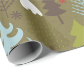 Niedliche rustikale Winterbaumen Weihnachten Geschenkpapier (Rolleneckpunkt)