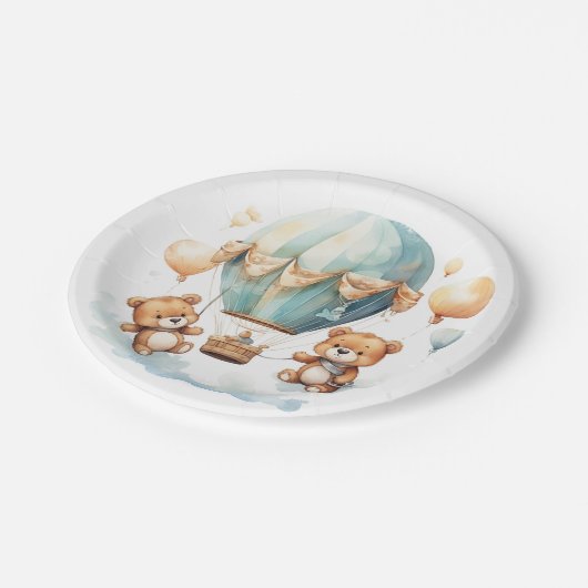 Niedliche rustikale Zweiwindusche Warten Sie nur s Pappteller (Schrägansicht)