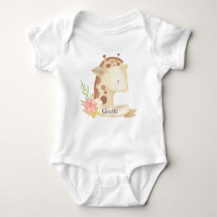 Niedliche Safari Animal Baby Giraffe  Baby Strampler