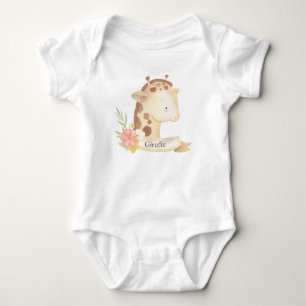 Niedliche Safari Animal Baby Giraffe Strampler