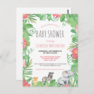 Niedliche Safari Animal Baby Shooting Books for Ba Postkarte