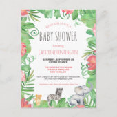 Niedliche Safari Animal Baby Shooting Books for Ba Postkarte (Vorderseite)