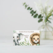 Niedliche Safari Animals Books für Baby Begleitkarte (Stehend Vorderseite)